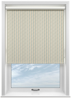 Emily Bond George Stripe Print, Fern - Roller Blind